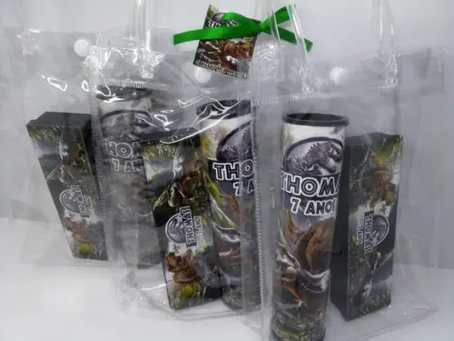Kit Sacolinha Cristal + Domino + Pega Varetas Dinossauro