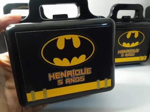 Maletinha Plástica Personalizada Tema Batman