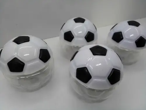 Mini Baleiro Bola Tema Futebol 5x5x5cm