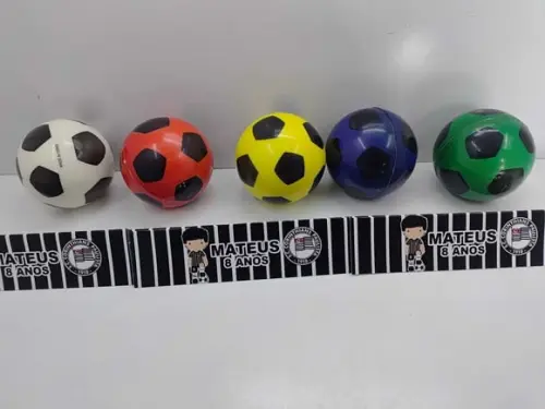 Mini Bola Cores Sortidas Tema Futebol