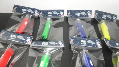 Mini Lanterna Personalizado com Tema Astronauta