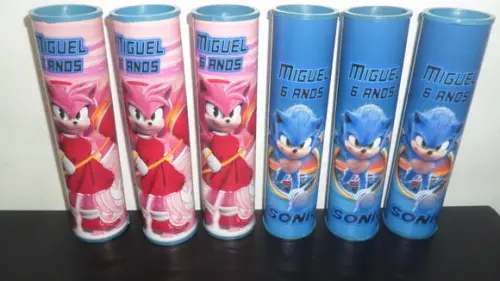 Pega Varetas Tema Sonic Menina e Sonic Menino