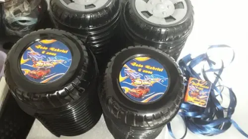 Pote Roda Plasútil Personalizado no Tema da Sua Festa