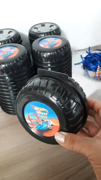 Pote Roda Plasútil Personalizado no Tema da Sua Festa