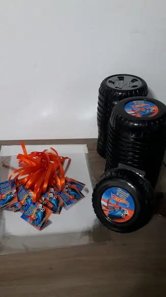 Pote Roda Plasútil Personalizado no Tema da Sua Festa