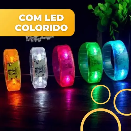 Pulseira Led Pisca com a Batida Ativada pelo Som da Música