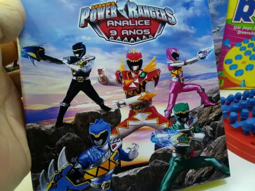 Resta 1 Personalizado Tema Power Rangers