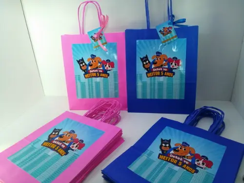 Sacolinha Personalizadas Medida 17cm x 8cm x 21cm Mario