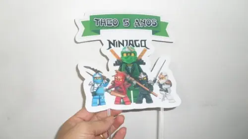 Topo de Bolo Ninjago Personalizado