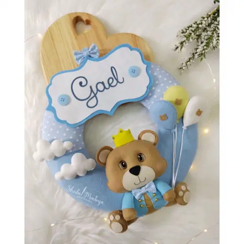 Enfeite Maternidade Urso Príncipe