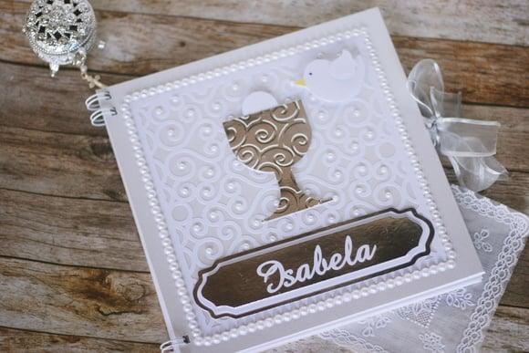Livro de Assinaturas para Primeira Eucaristia | Scrapbook Artesan