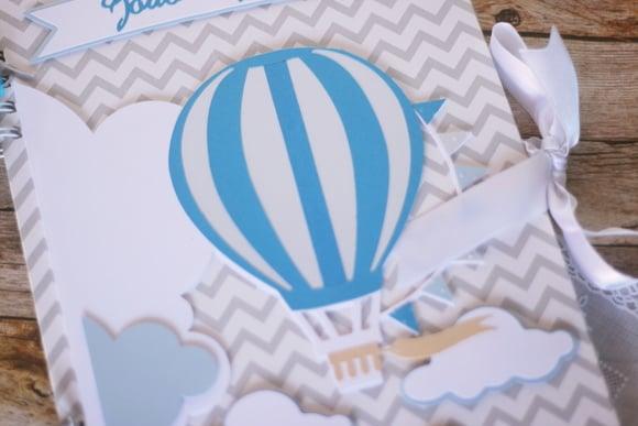 Livro de Assinaturas Balão para Chá de Bebê | Scrapbook Artesa