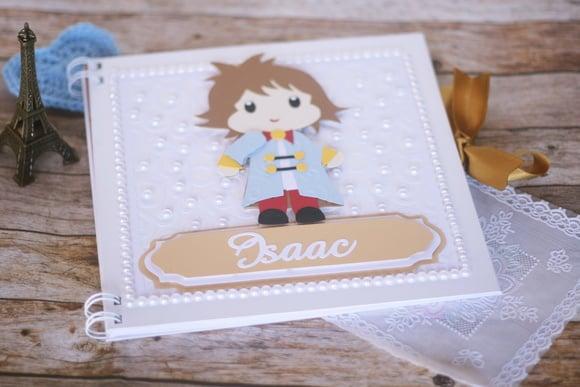 Livro de Assinaturas Pequeno Príncipe | Scrapbook Artesanal Pers
