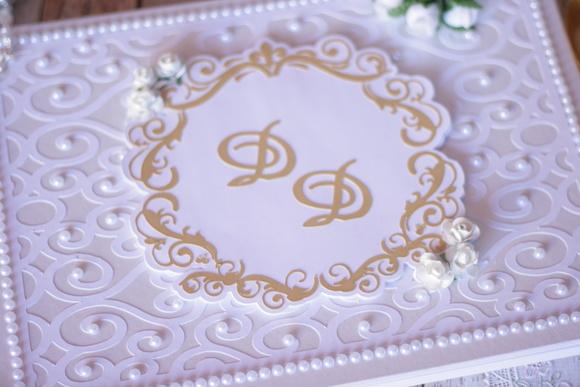 Livro de Mensagens para Casamento Branco e Dourado | Scrapbook Ar