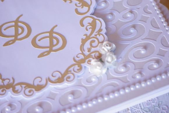 Livro de Mensagens para Casamento Branco e Dourado | Scrapbook Ar