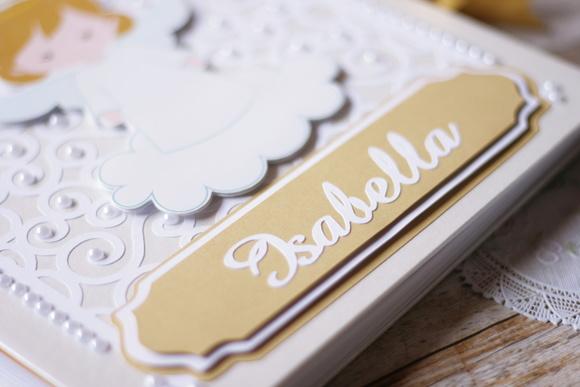 Livro de Assinaturas para Batizado com Detalhes Dourados | Scrapb