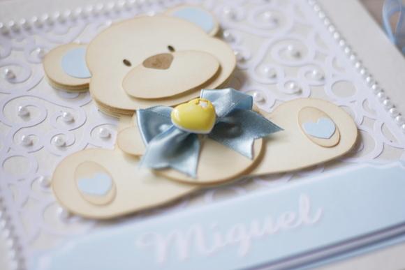 Livro do Bebê Ursinha Floral | Álbum Infantil em Scrapbook Arte