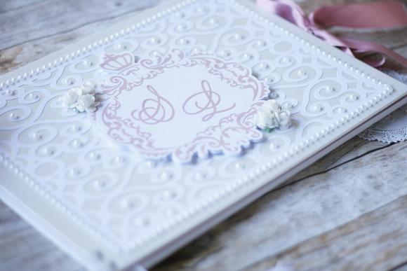Livro de Mensagens para Casamento Branco e Marrom | Scrapbook Art