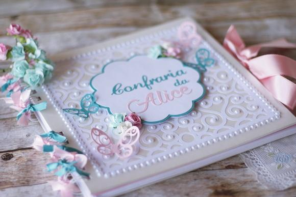 Livro de Assinaturas Artesanal 21x21 | Caderno de Mensagens em Sc