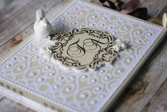 Livro de Mensagens para Casamento Champagne e Marrom | Scrapbook 