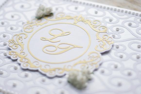 Livro de Mensagens para Casamento Branco e Dourado | Scrapbook Ar