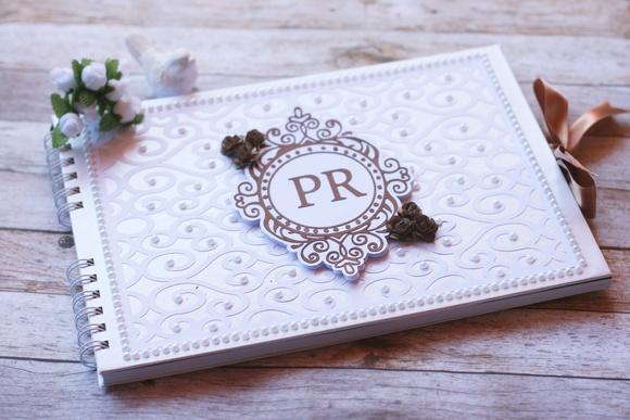Livro de Mensagens para Casamento A4 Personalizado com Brasão do