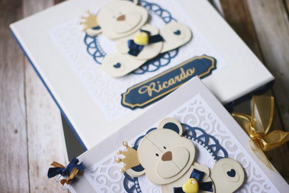 Livro de Assinaturas para Maternidade Personalizado com Caixa MDF