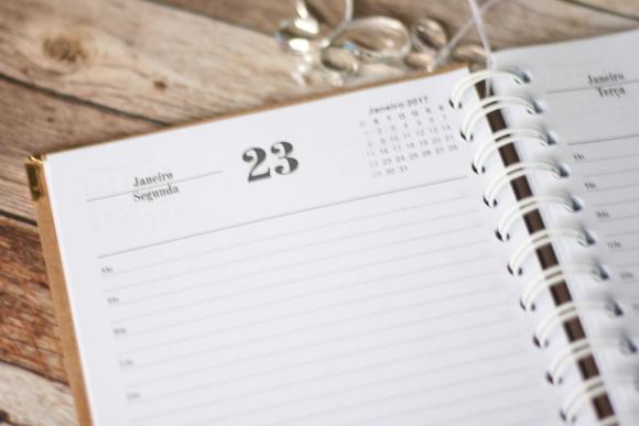 Agenda Diária Personalizada 15x21 com Inicial e Pérolas | Capa 