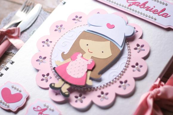 Livro de Receitas Personalizado Chá de Cozinha Scrapbook | Cader