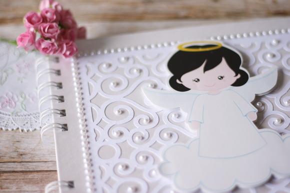 Livro de Assinaturas para Batizado Personalizado 21x21 com Detalh