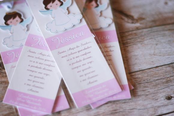 Marcador de Página para Batizado Personalizado com Oração do A