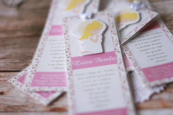 Marcador de Página Primeira Eucaristia Floral Personalizado com 