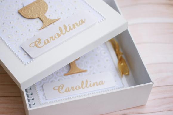 Kit Primeira Eucaristia Personalizado com Livro de Assinaturas + 