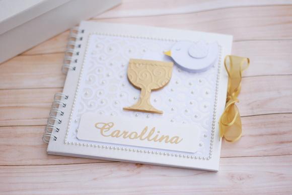 Kit Primeira Eucaristia Personalizado com Livro de Assinaturas + 