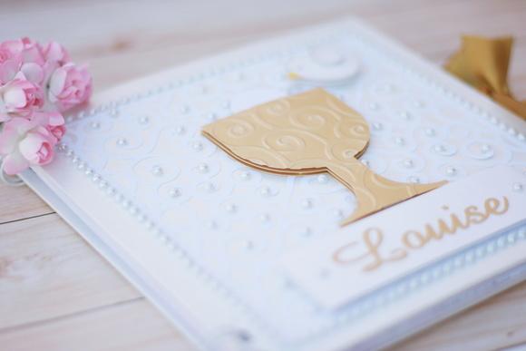 Livro de Assinaturas Personalizado 21x21 Capa Dura com Pérolas e