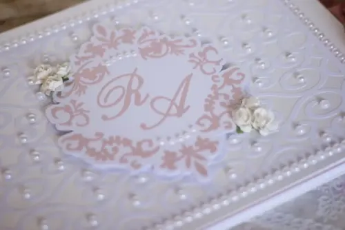 Livro de Mensagens para Casamento em Scrapbook | Álbum Artesanal Personalizado A4