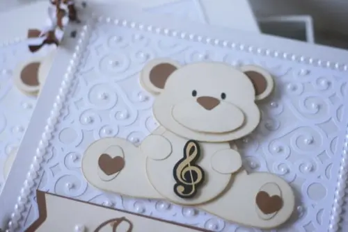 Kit Livro do Bebê Urso com Caixa MDF | Álbum Maternidade Artesa