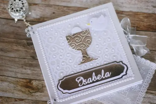 Livro de Assinaturas para Primeira Eucaristia | Scrapbook Artesan