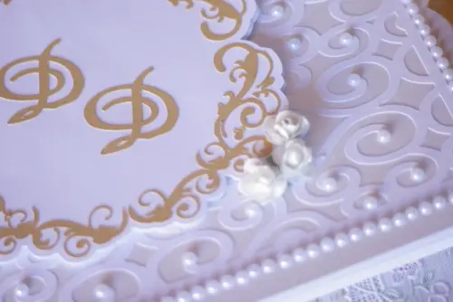 Livro de Mensagens para Casamento Branco e Dourado | Scrapbook Ar