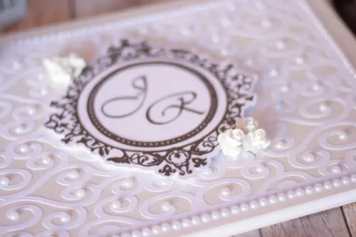 Livro de Mensagens para Casamento Branco e Marrom | Scrapbook Art