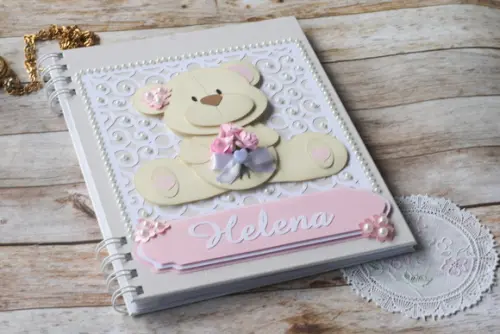 Álbum de Fotos Personalizado Scrapbook com Capa em Cartonagem | Wire-o ou Argolas para 20 Fotos 15x21 ou 40 Fotos 10x15