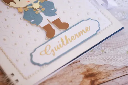 Livro de Assinaturas Personalizado 21x21 Capa Dura com Pérolas e