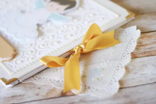 Livro de Assinaturas para Batizado Personalizado 21x21 com Detalh