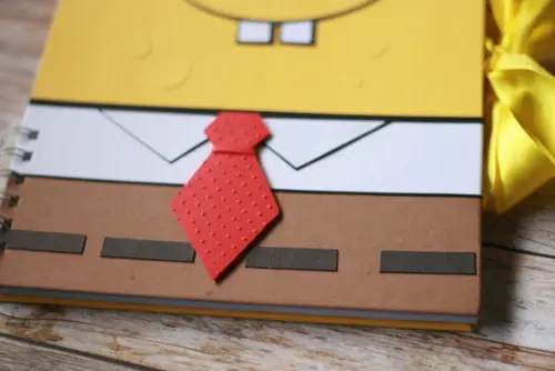 Livro de Assinaturas Bob Esponja Personalizado A4 Capa Dura Scrap