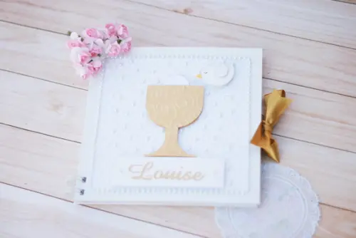 Livro de Assinaturas Personalizado 21x21 Capa Dura com Pérolas e
