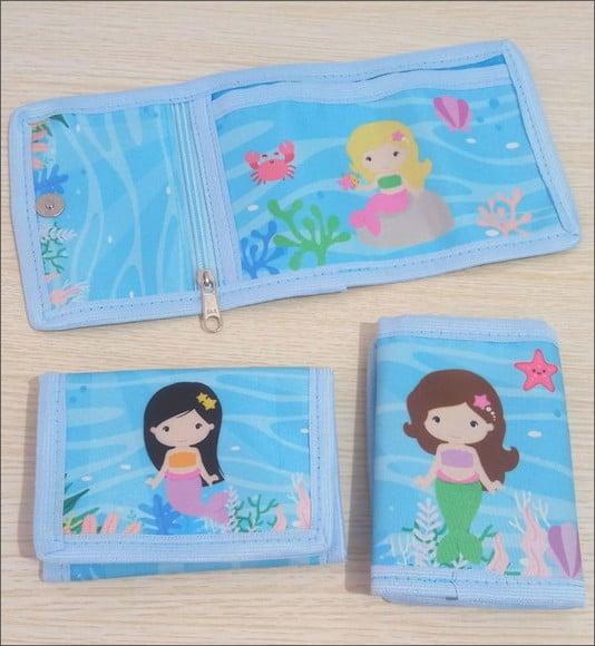 Carteira Infantil Personalizada/ Sereia