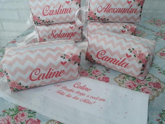 Kit Necessaire Personalizada + Toalha Lavabinho