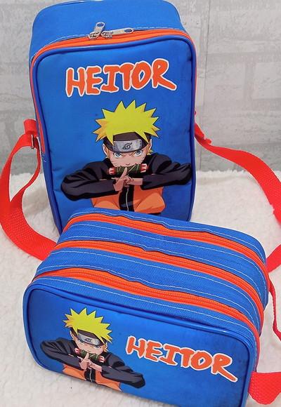 Lancheira Térmica + Estojo Triplo Naruto
