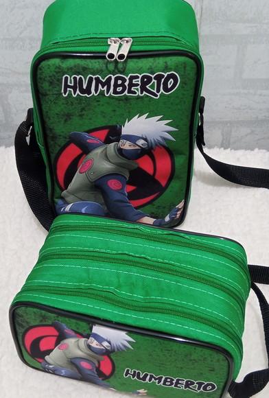 Lancheira Térmica + Estojo Triplo Kakashi