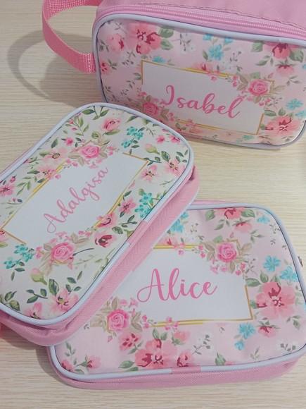 Necessaire Floral com Nome